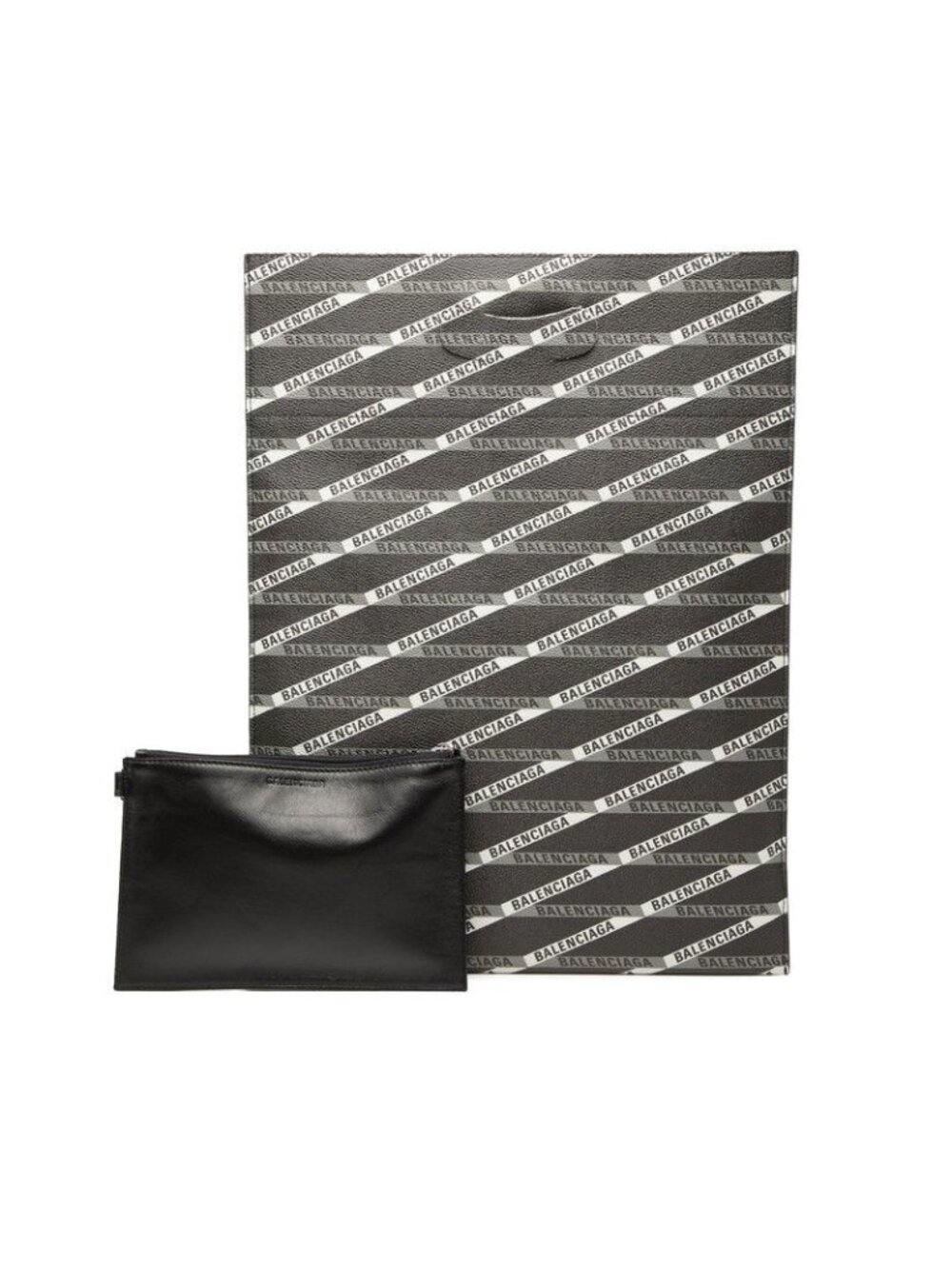 Balenciaga Logo Handbag Clutch Black Multicolor - Picture 6 of 6